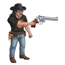 Mike, the gunslinger