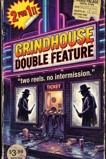 Cursed VHS tape: Grindhouse Double Feature